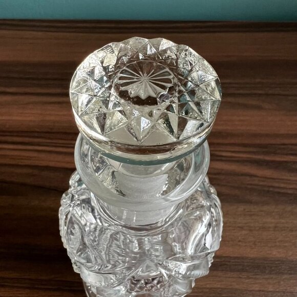 Antique 1915 Perfume Bottle Decanter Cut & Etched Glass Martec Mekee Brothers - Picture 10 of 16